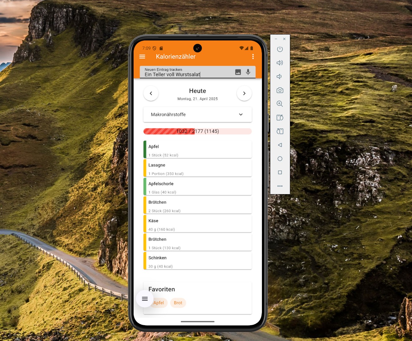 Kostenloser KI Kalorienzähler in Murmli